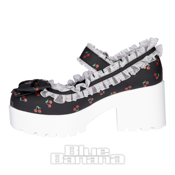 Koi Cherry Bakewell Platform Frill Mary Jane Scarpe | Scarpe Kawaii