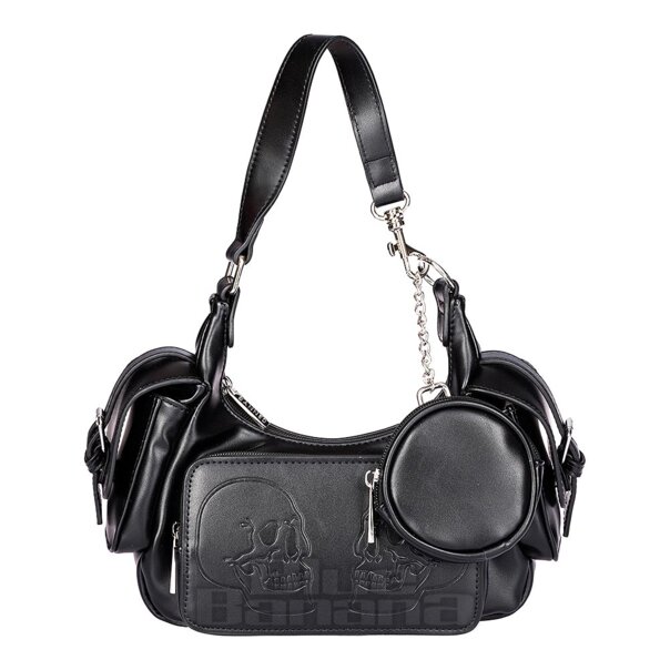 Banned Twin Terror Skull Handbag (Black) | Alternative Accessories
