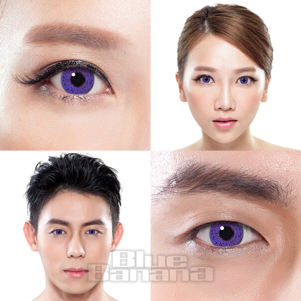 Violette einfarbige Kontaktlinsen (Tageslinsen) | Coloured Contacts