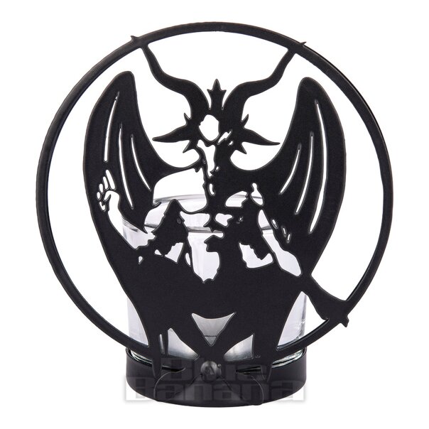 Alchemy Gothic Baphomet Tealight Candle Holder (Black) | Blue Banana