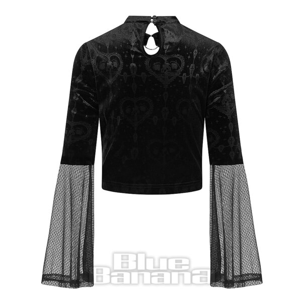 Banned Sedna Velvet Crop Top (Black) | Witchy Clothing