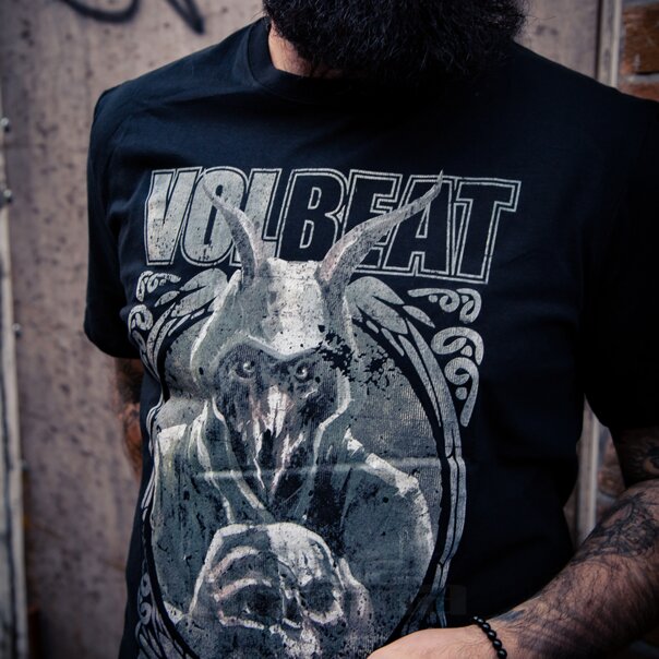 Volbeat Goat and Skull T Shirt (Black) | Blue Banana