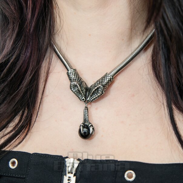 Collier ras du cou Killstar Snake (Argent) | Accessoires Killstar