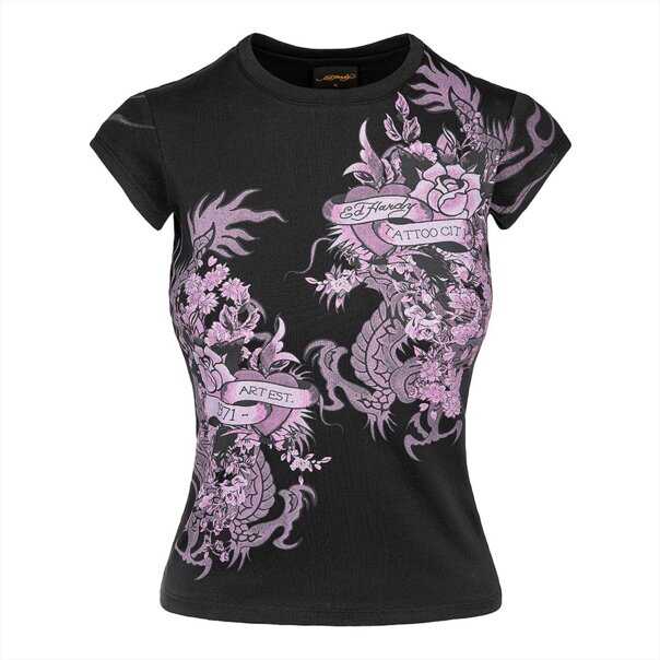 Ed Hardy Tattoo City T-Shirt (Black) | Alt Y2K Fashion