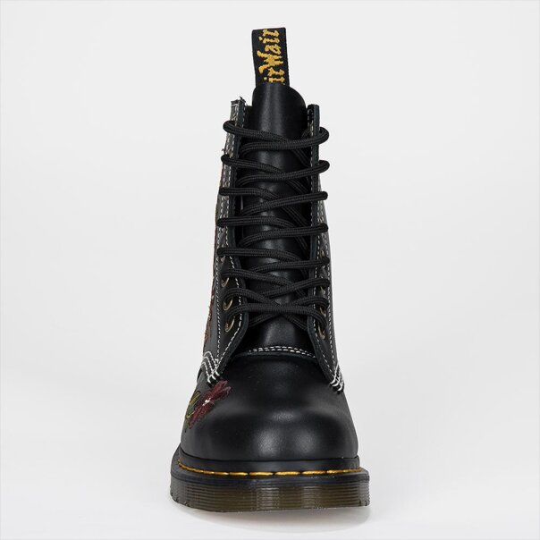 Dr Martens 1460 Floral Wanama Boot (Black) | Autumnal Footwear