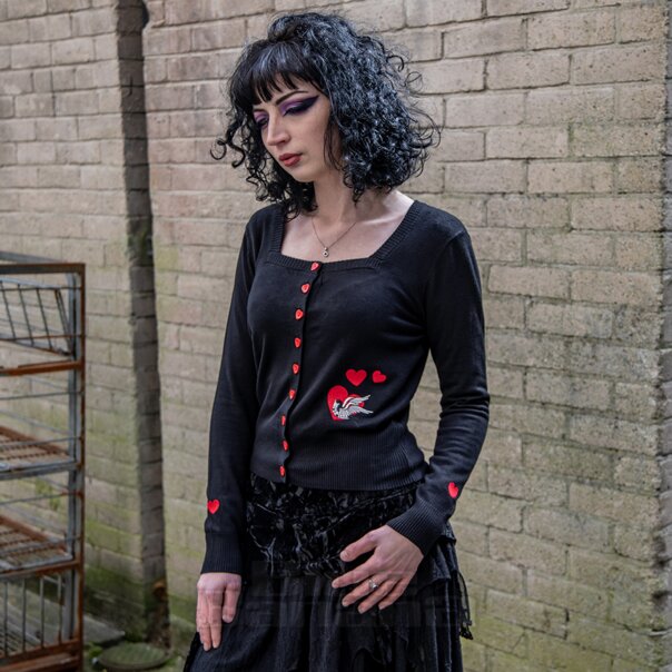 Banned Annie Amor Cárdigan (Negro) | Blue Banana