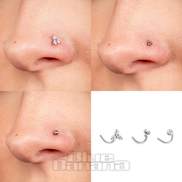 Blue Banana Box 3 Shapes Nose Wire Set (Silver) | Blue Banana