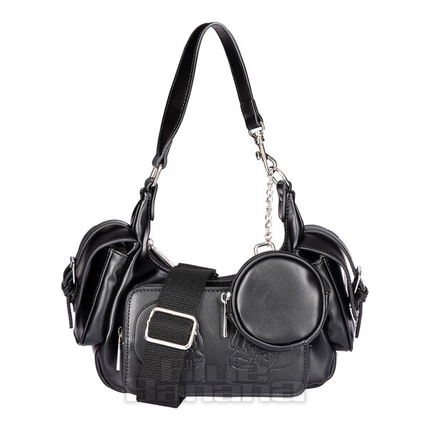 Banned Twin Terror Skull Handbag (Black) | Alternative Accessories