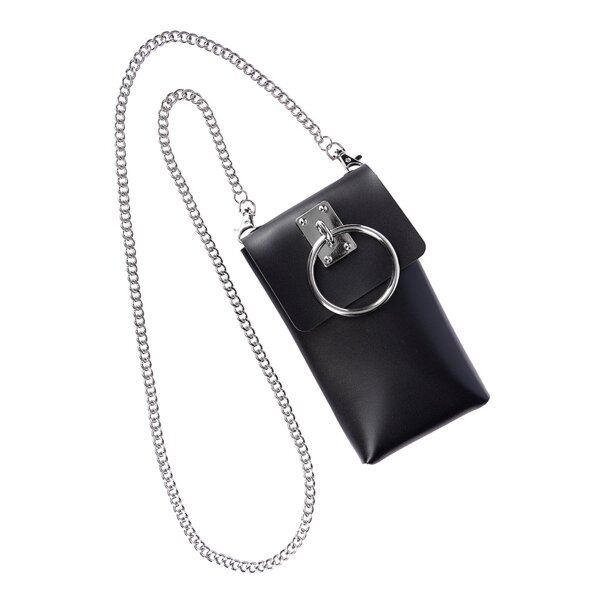 Blue Banana Faux Leather Ring Bag (Black) | Alternative Handbags