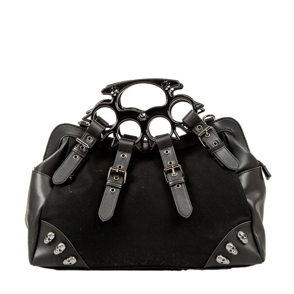 Banned Iron Halo Knuckle Handbag (Black) | Alternative Accessories