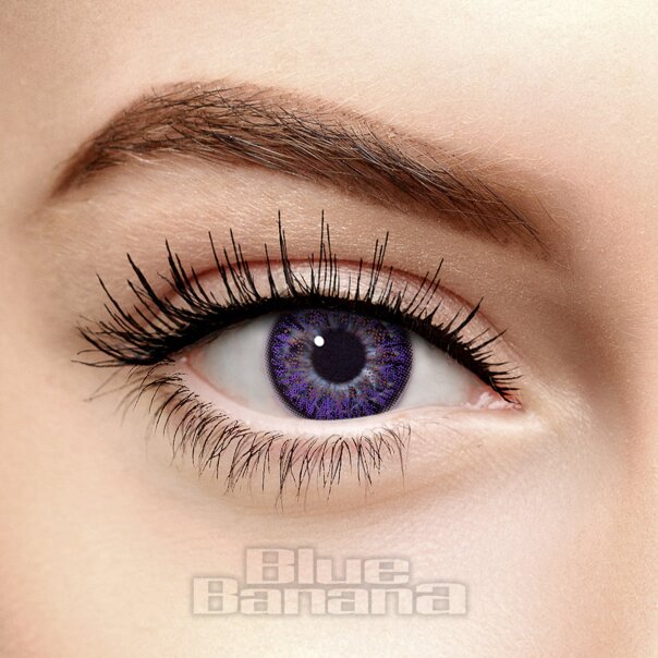 Violette Blend Natural Farbige Kontaktlinsen für 30 Tage, ohne Sehstärke