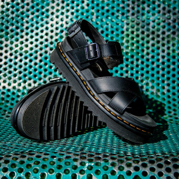 Dr Martens Voss II Athena -Leder Sandalen (Schwarz) | Blue Banana