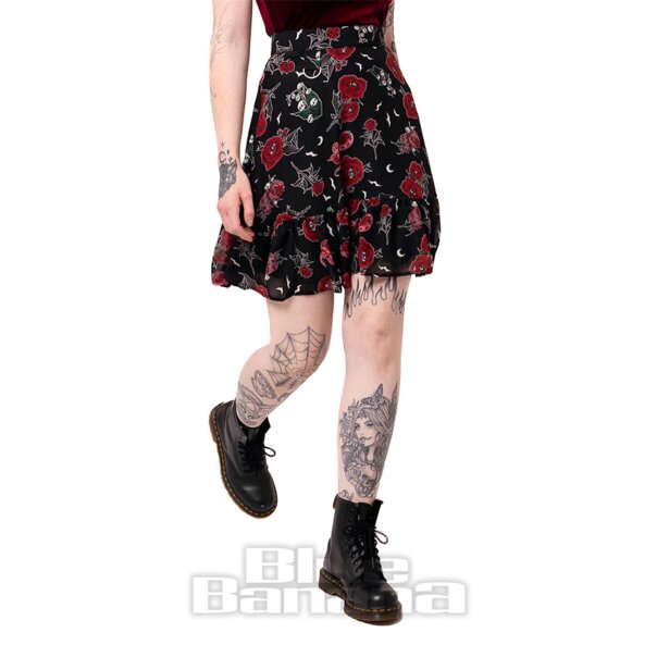 Hell Bunny Blooming Elle Skirt (Black) | Blue Banana