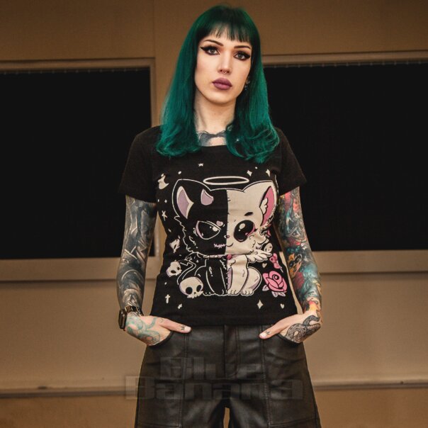 Cupcake Cult Lvd Kitty T-Shirt (Black) | Blue Banana