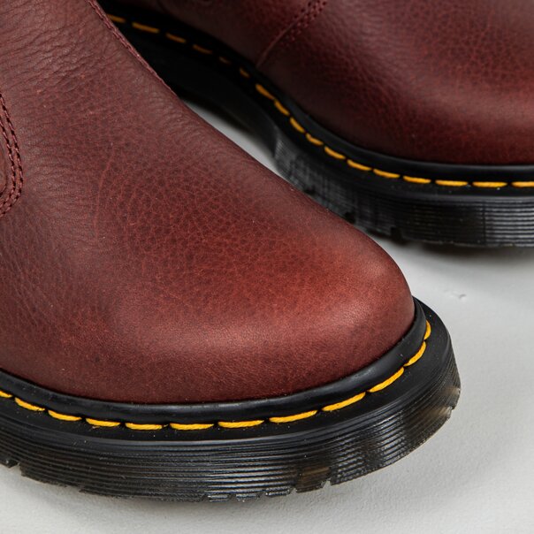Dr Martens Chelsea 2976 Alyson Zip Grizzly Boots (Cherry) | Autumnal Dr Martens
