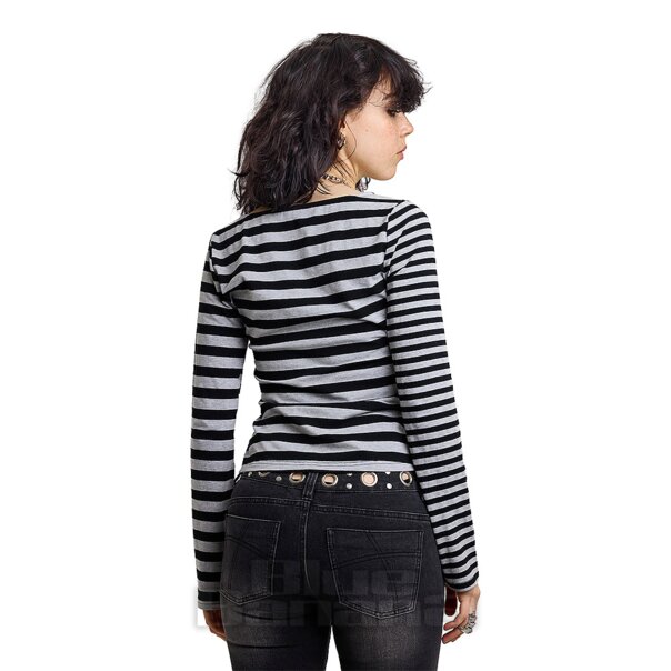 Ragged Priest Talley Top (Grey/Black) | Alternative Clothing