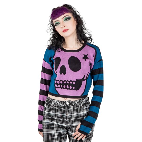 Banned Voidstar Crop Jumper (Purple) | Banned Alternative Clothing