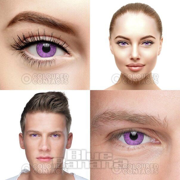 Lila-violette Mystic Zweifarbige Kontaktlinsen (30 Tage) | Coloured Contacts