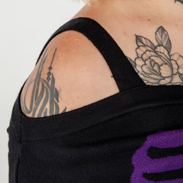 Banned Ligeia Cardigan (Black/Purple) | Alternative Knits | Autumn Fashion
