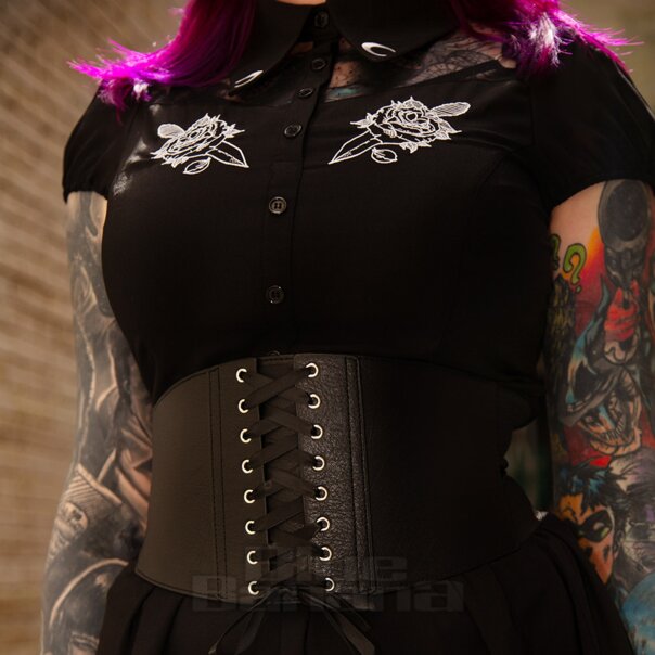 Blue Banana Lacci In Vita Ampia Cintura (Nero) | Blue Banana