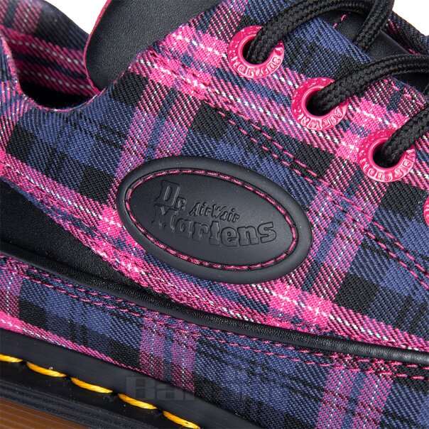Dr Martens Buzz 5 Eye Tartan Woven Scarpe (Viola) | Blue Banana