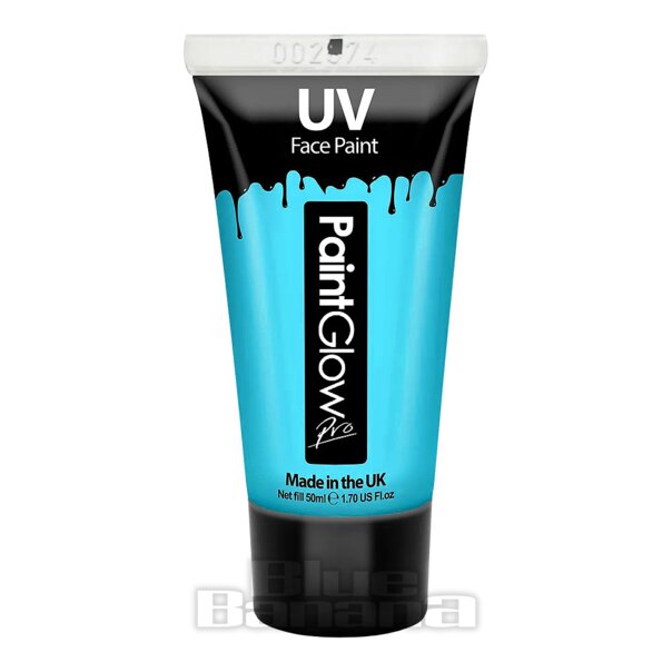 Vernice viso e corpo Paintglow UV Blue (50 ml) | Trucco Paintglow Blue Banana