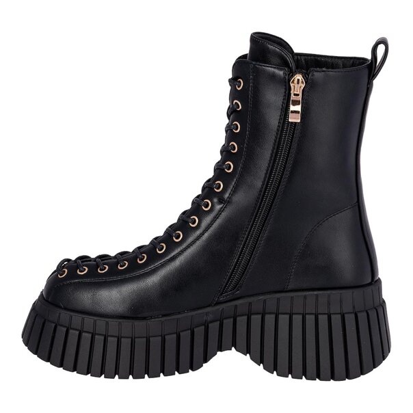 Bleeding Heart 15-Eye Boots (Black) | Alternative Footwear
