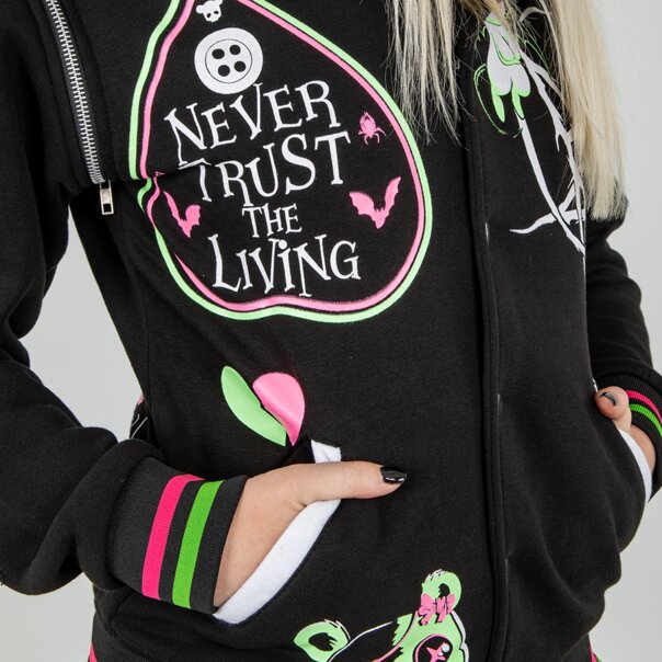 Heartless Hex Bear Varsity Jacket (Black) | Gothic Clothing