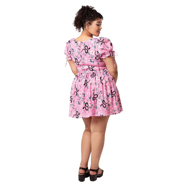 Hell Bunny Ma Boheme Mini Dress (Pink) | Gothic Summer Clothing