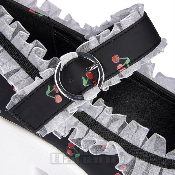 Koi Cherry Bakewell Platform Frill Mary Jane Scarpe | Scarpe Kawaii