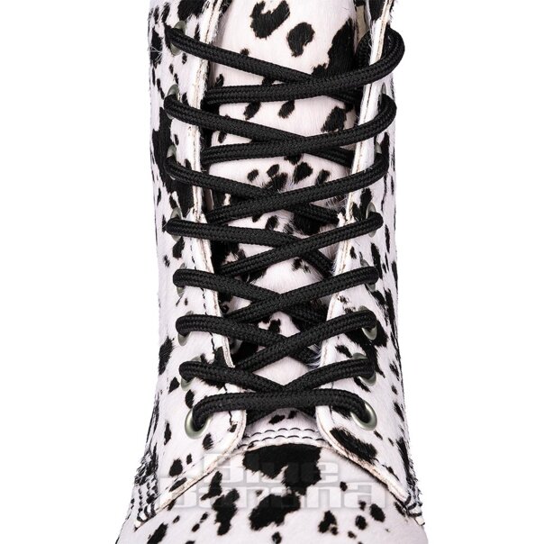 Dr Martens 1460 Bex Dalmatian Hair-On Leather Boots (Black/Cream) | Dr Martens Boots