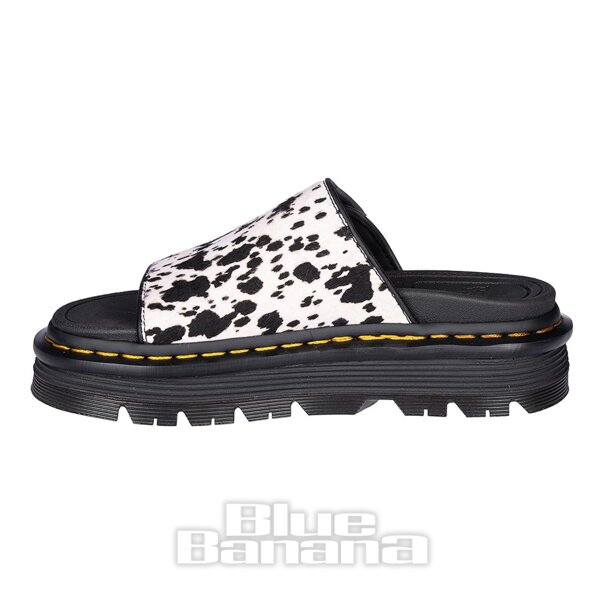Dr Martens Zebzag Dalmatian Slider (Black/Cream) | Dr Martens Sandals