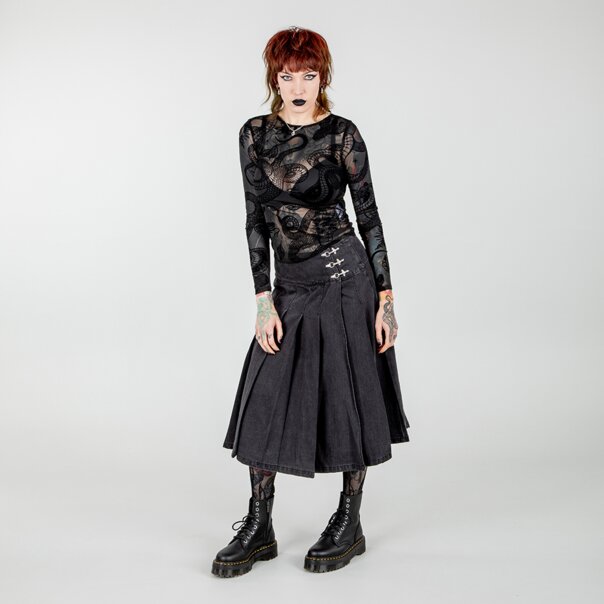 The Ragged Priest Affinity Skirt (Black) | Alternative Autumn Clothing