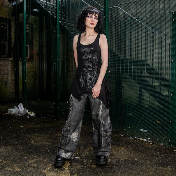 Jawbreaker No Evil Lace Vest (Black) | Blue Banana
