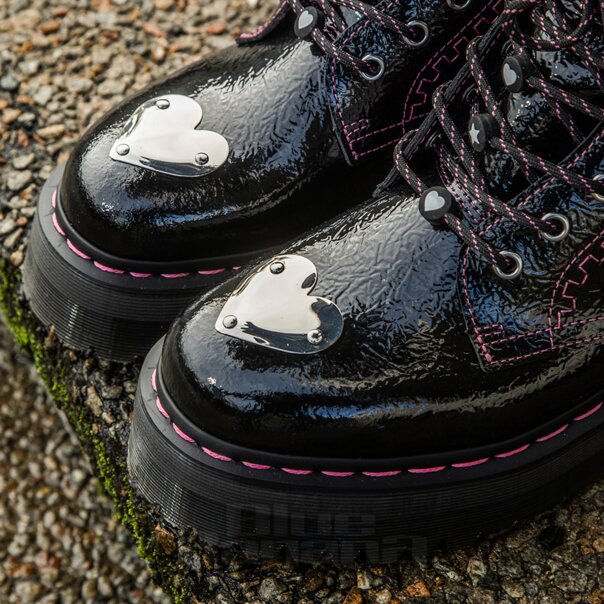 Stivali Dr Martens Jadon Patent Platform (Nero/Rosa) | Stivali Dr Martens alternativi