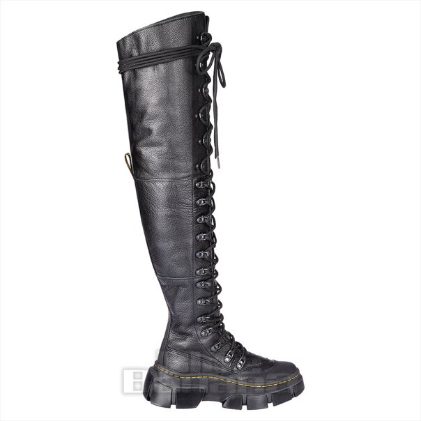 Dr Martens Hi-Soft Leather Boots (Black) | Blue Banana