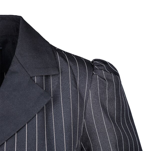Abito a righe gessate Banned X Blue Banana (nero) | Mini abito gotico