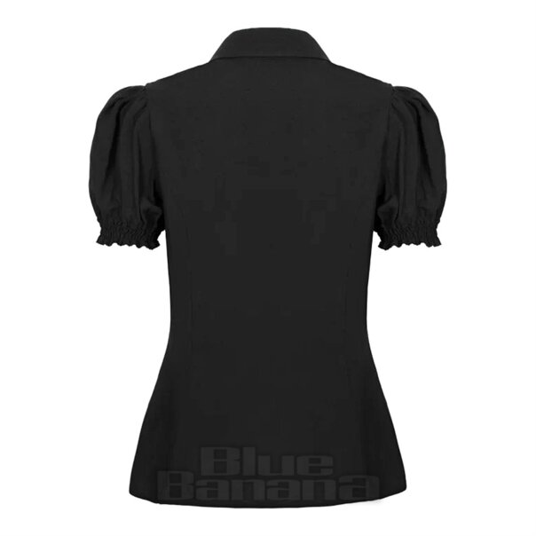 Hell Bunny Mischief Blouse (Black) | Blue Banana