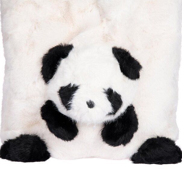 Blue Banana Fluffy Panda Bag (Black/White) | Alternative Accessories