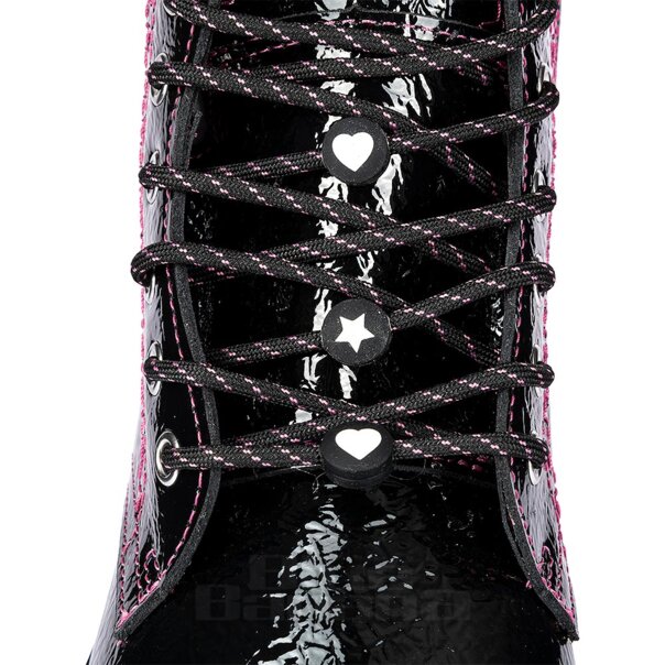Dr. Martens Jadon Lack-Plateau-Stiefel (Schwarz/Pink) | Alternative Dr. Martens Stiefel