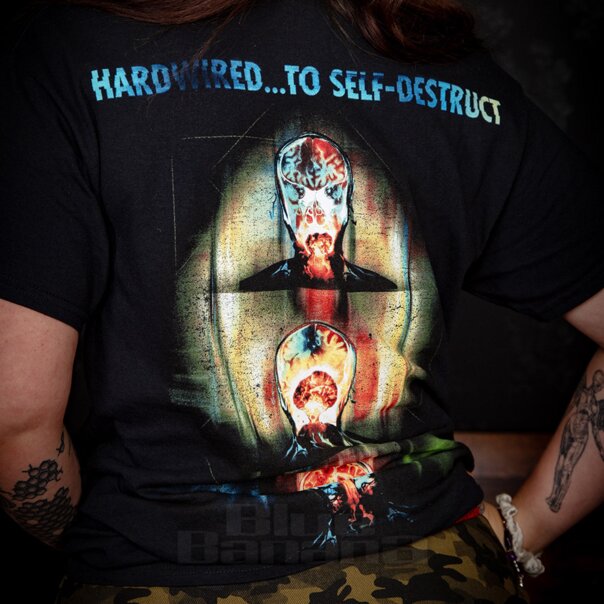 Metallica Oficial Explotado Camiseta (Negro) | Blue Banana