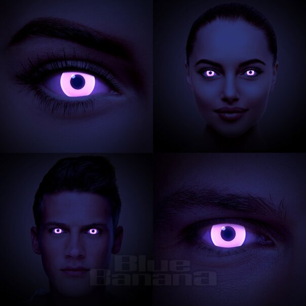 Violette UV I-Glow Farbige Kontaktlinsen (30 Tage) | Coloured Contacts