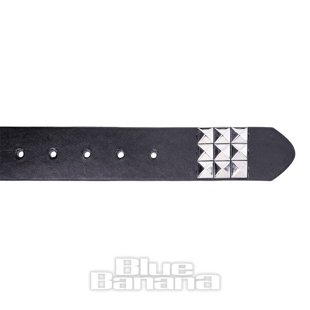 Blue Banana 3-reihiger Nietengürtel (Schwarz) | Blue Banana