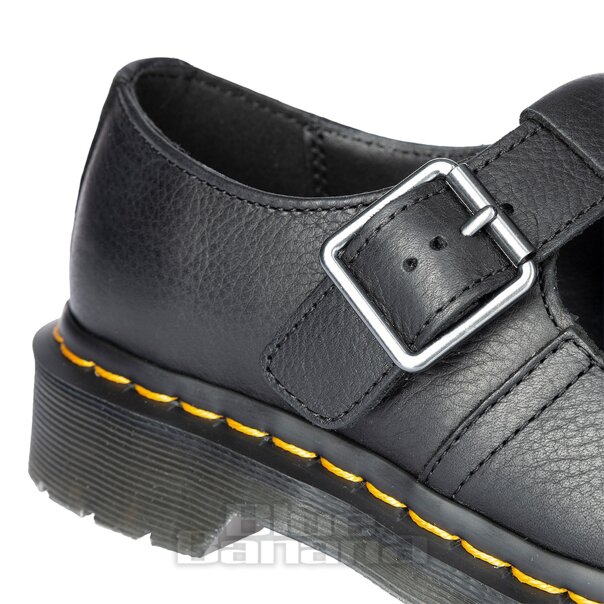 Dr Martens Polley Smooth Leather Mary Jane (Black) | Blue Banana Shoes