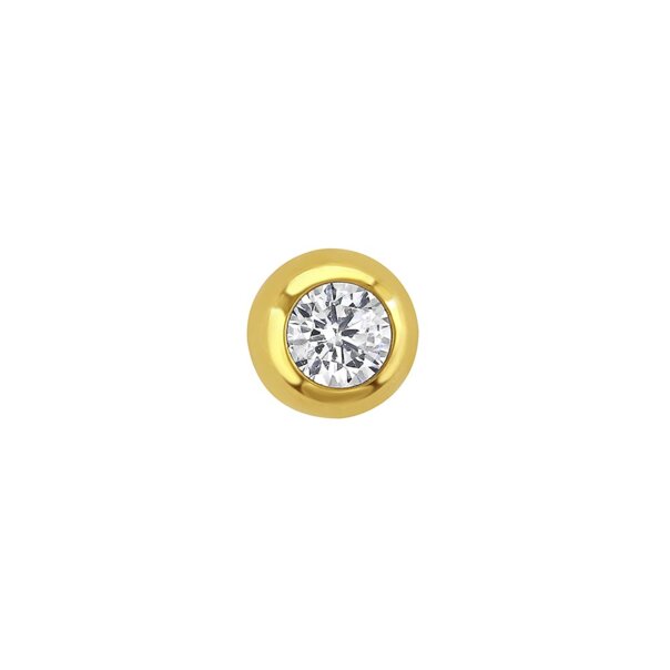 Blue Banana Plasma Gold Internally Threaded Jewelled Ball (Crystal)