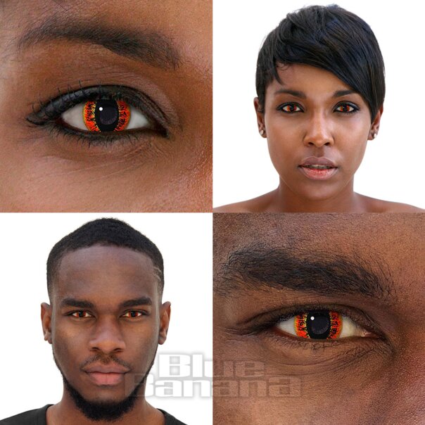 Auge von Sauron, rote 1-Tages-Kontaktlinsen, Schlangenaugen