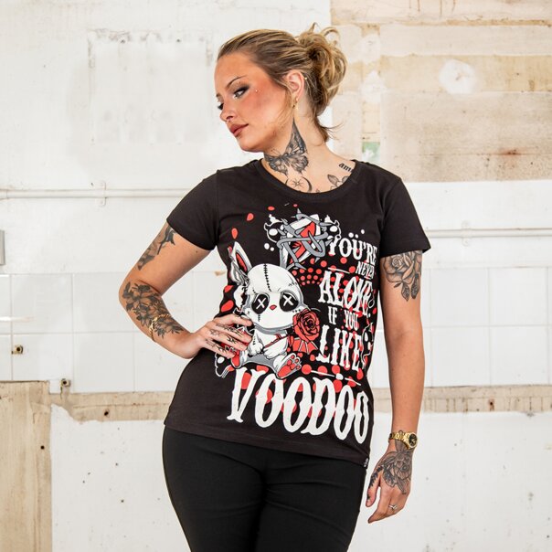 Cupcake Cult Ritual Bunny T-Shirt (Black/Red) | Alternative Print T-Shirt