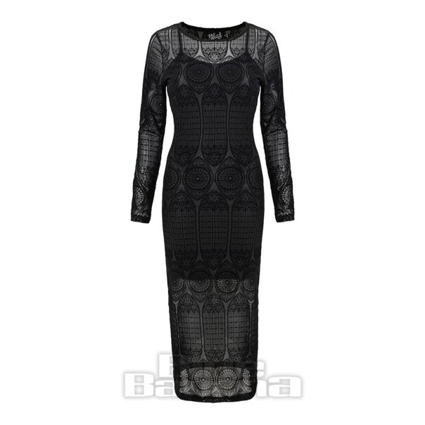 Hell Bunny Mea Culpa Midi Dress (Black) | Alternative Midi Dresses