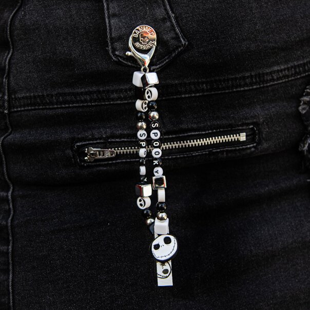 Nightmare Before Christmas Spooky Phone Chain (Silver) | Gothic Gifts