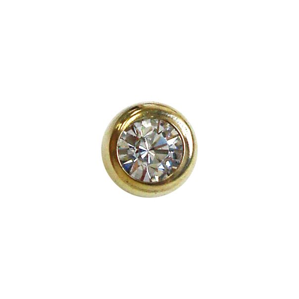 Blue Banana Externally Threaded Plasma Gold Jewelled Ball (Crystal)